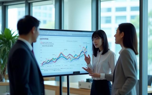 日本の企業家が成長戦略について議論しているイメージ